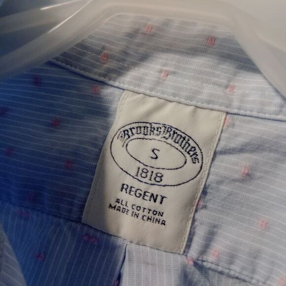 Brooks Brothers Oxford Button Down Shirt Cotton Regent S Blue Striped - Picture 2 of 5